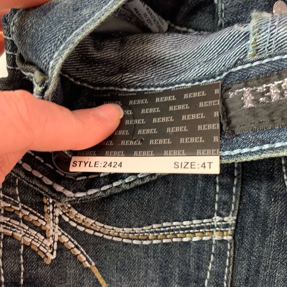 Rebel Cute Girl's Jeans Size 4t - Picture 5 of 5